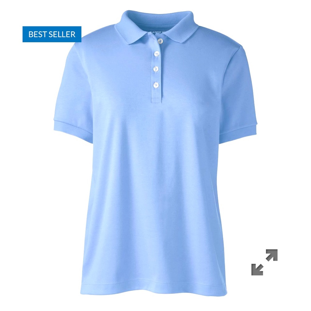 Lands end light blue polo sz medium